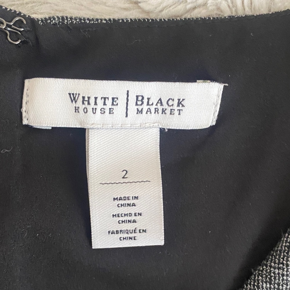 White House Black Market Colorblock Sheath Dress Size 2 Gray & Black Dress - Picture 5 of 10
